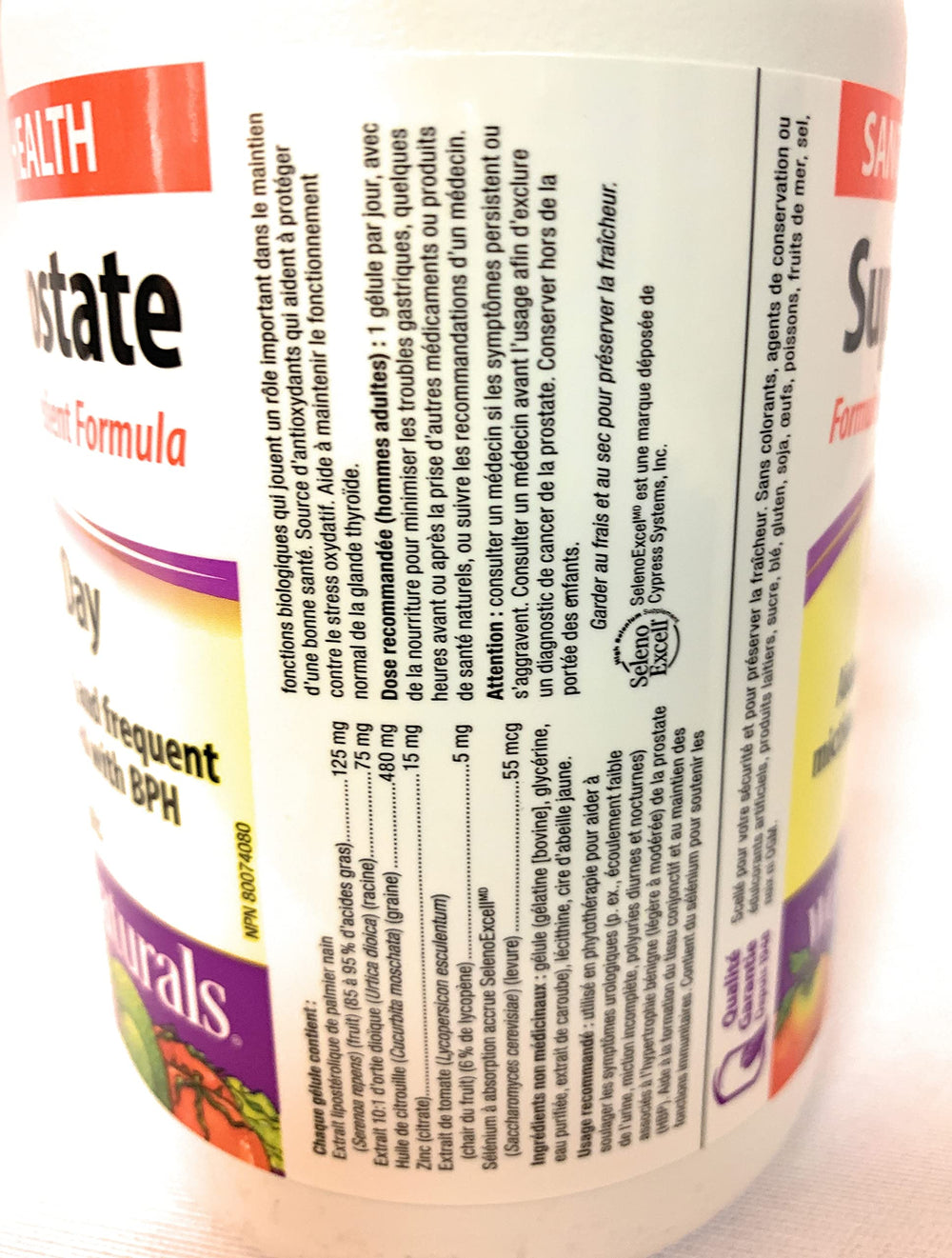 Webber Naturals Super Prostate ingredients like saw palmetto and zinc support prostate health.