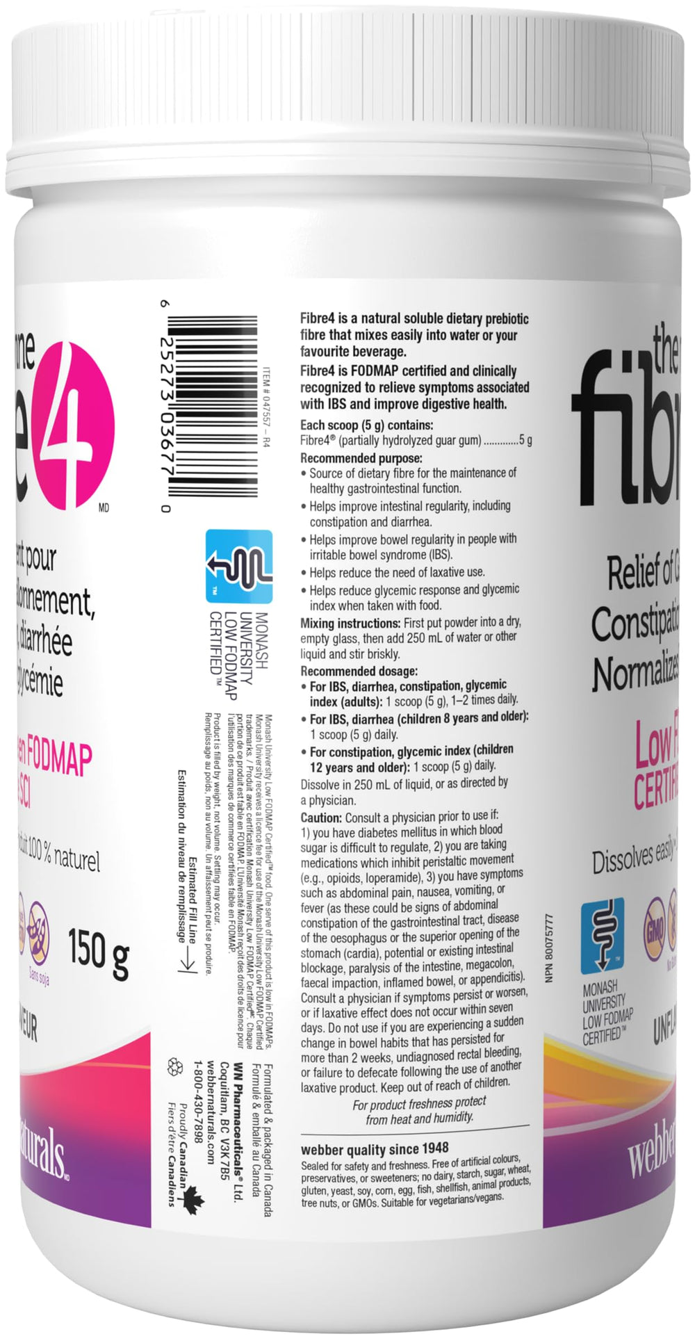 Webber Naturals Right Fibre4 with meal use may balance glycemic response