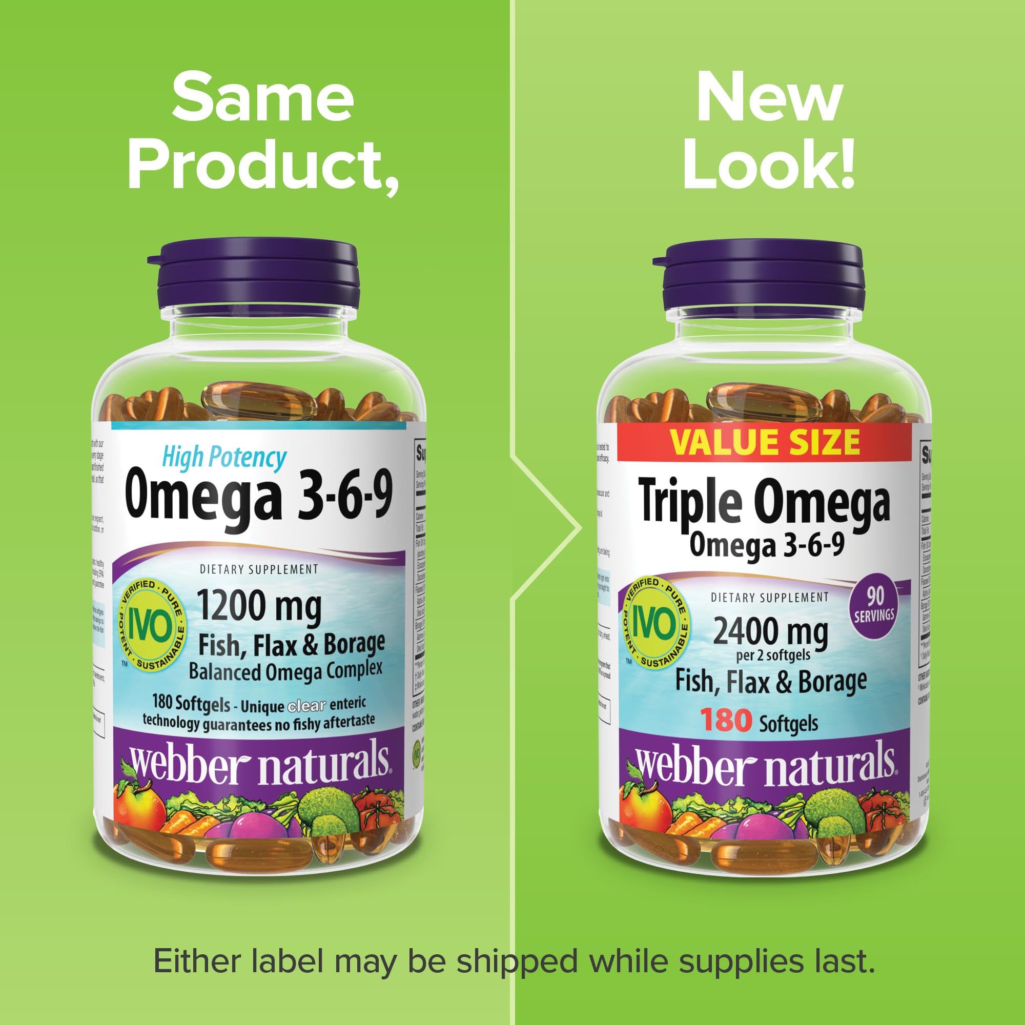 Webber Naturals bottle with seal reinforces freshness and rigorous testing.