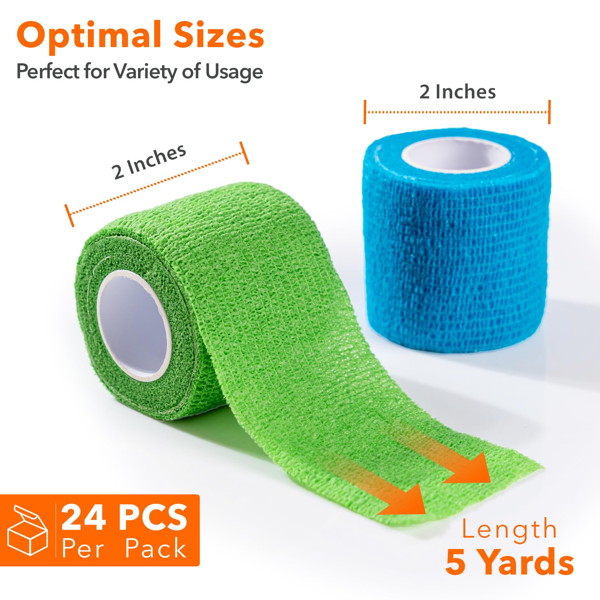 Close-up of WECAREZ cohesive bandage texture highlighting adhesion and airflow.