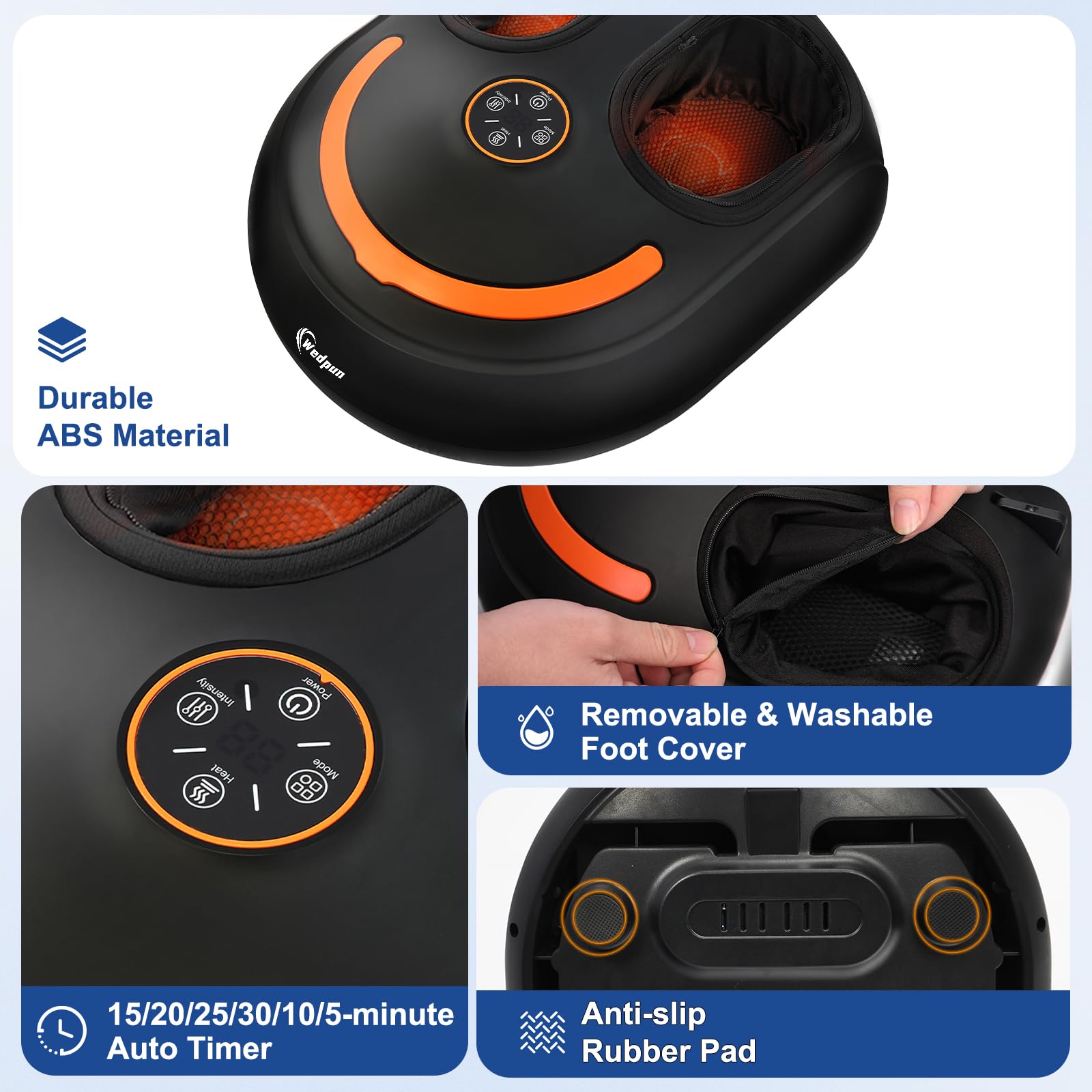 Wedpun Foot Massager dimensions and compact build fit under a desk