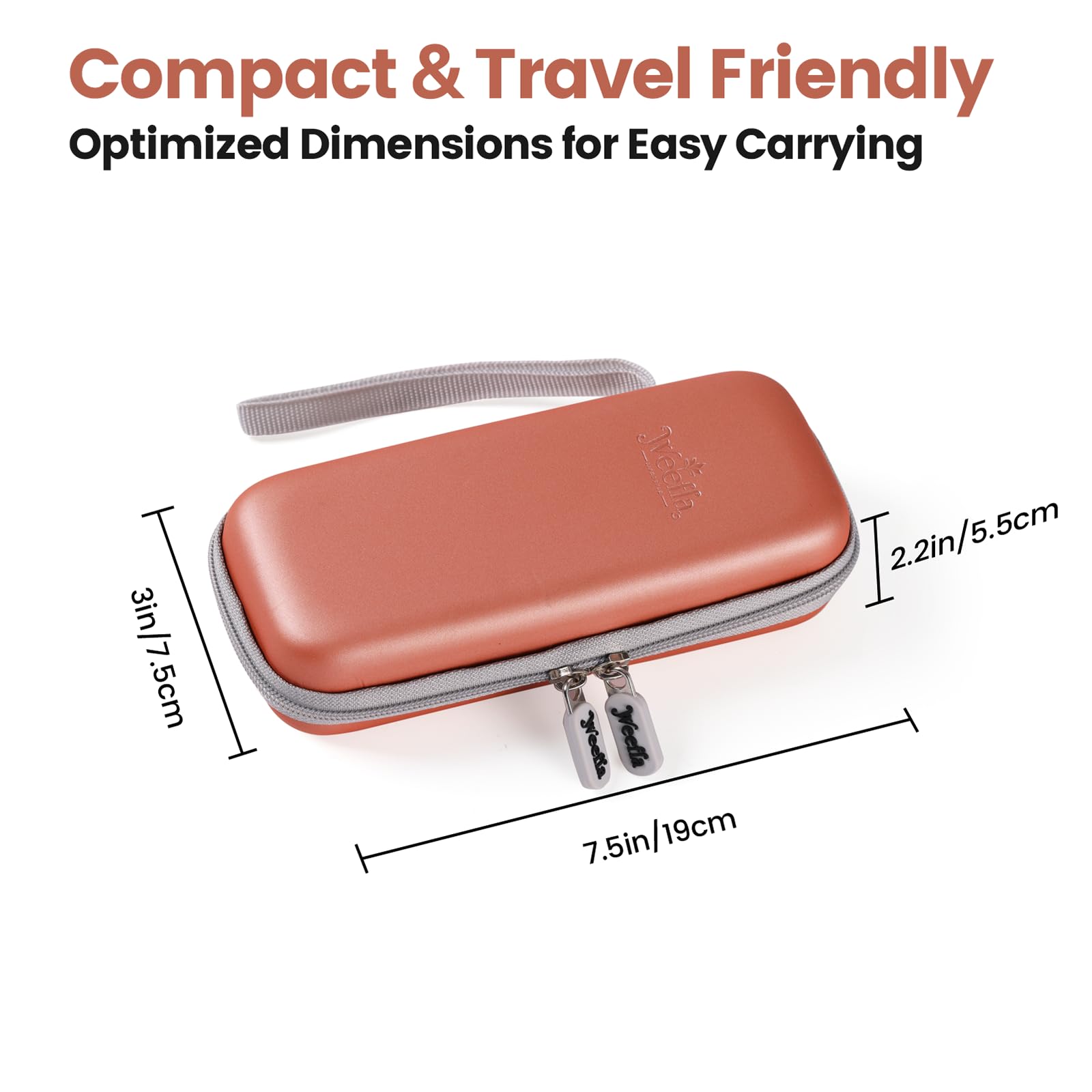 Weefla custom-fit pen cradle secures injector pens during transit.