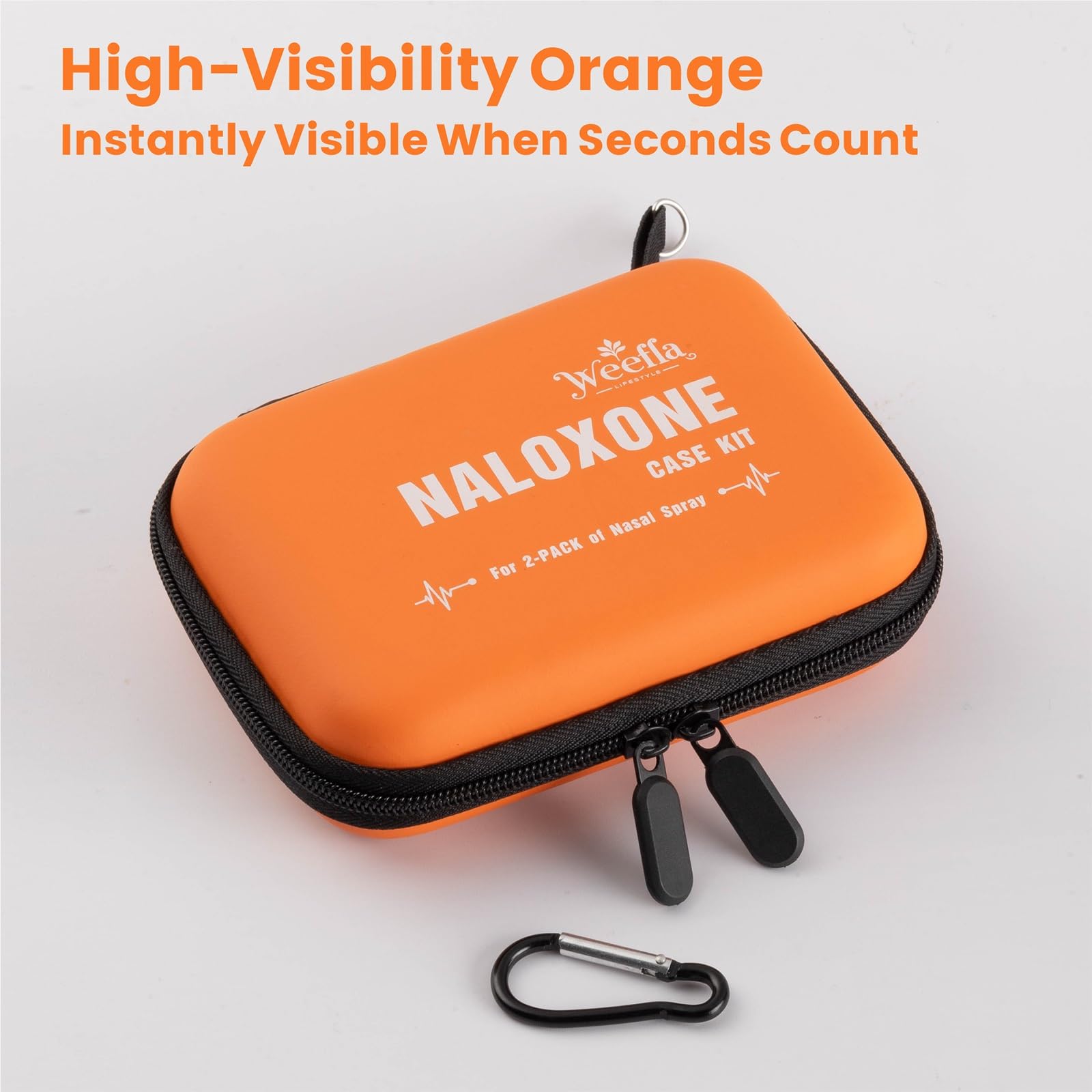 Weefla gancho carabiner integrado para enganchar en mochilas o equipo.