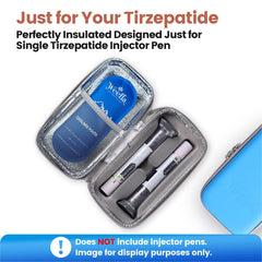 Weefla interior cradle keeps injector pens snug, preventing movement on the go.