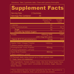 WEEM natural ingredients image featuring apple, beet, and pomegranate for wellness