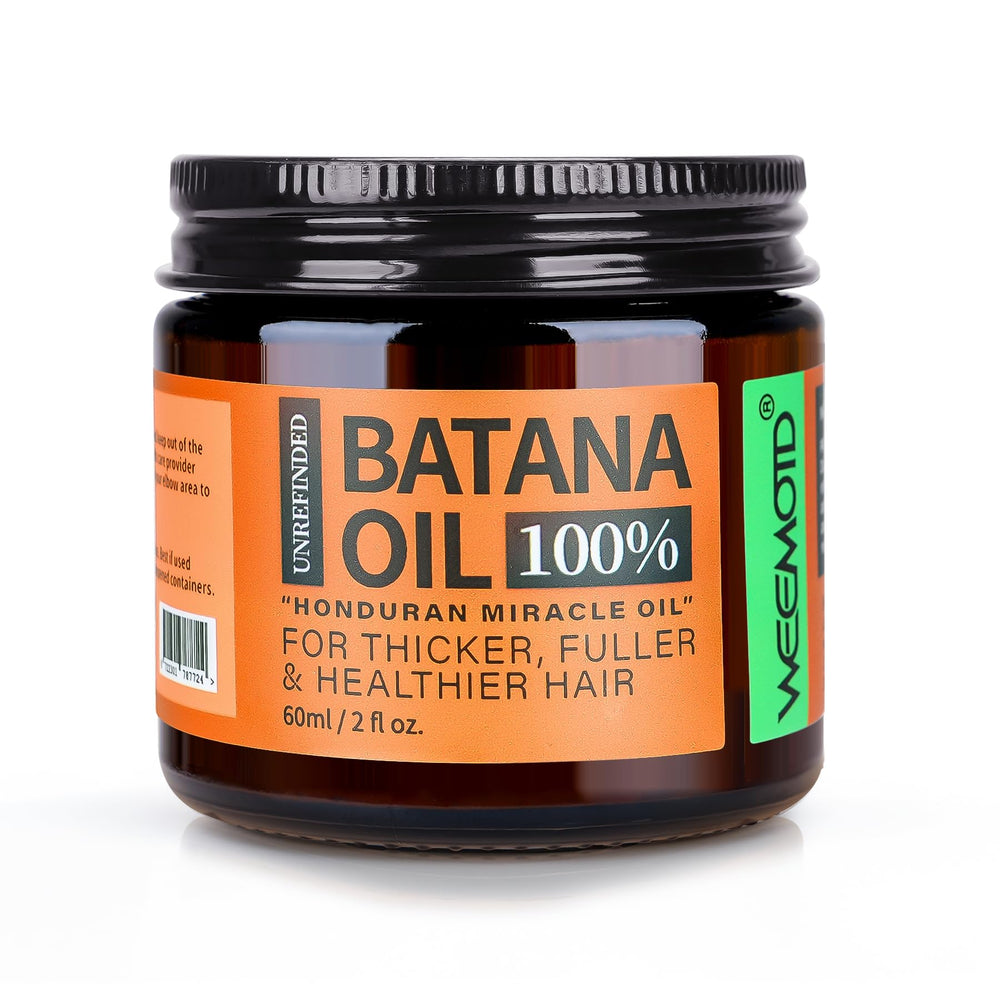 WEEMOTD Batana Oil bottle highlighting pure, nutrient-rich nourishment.