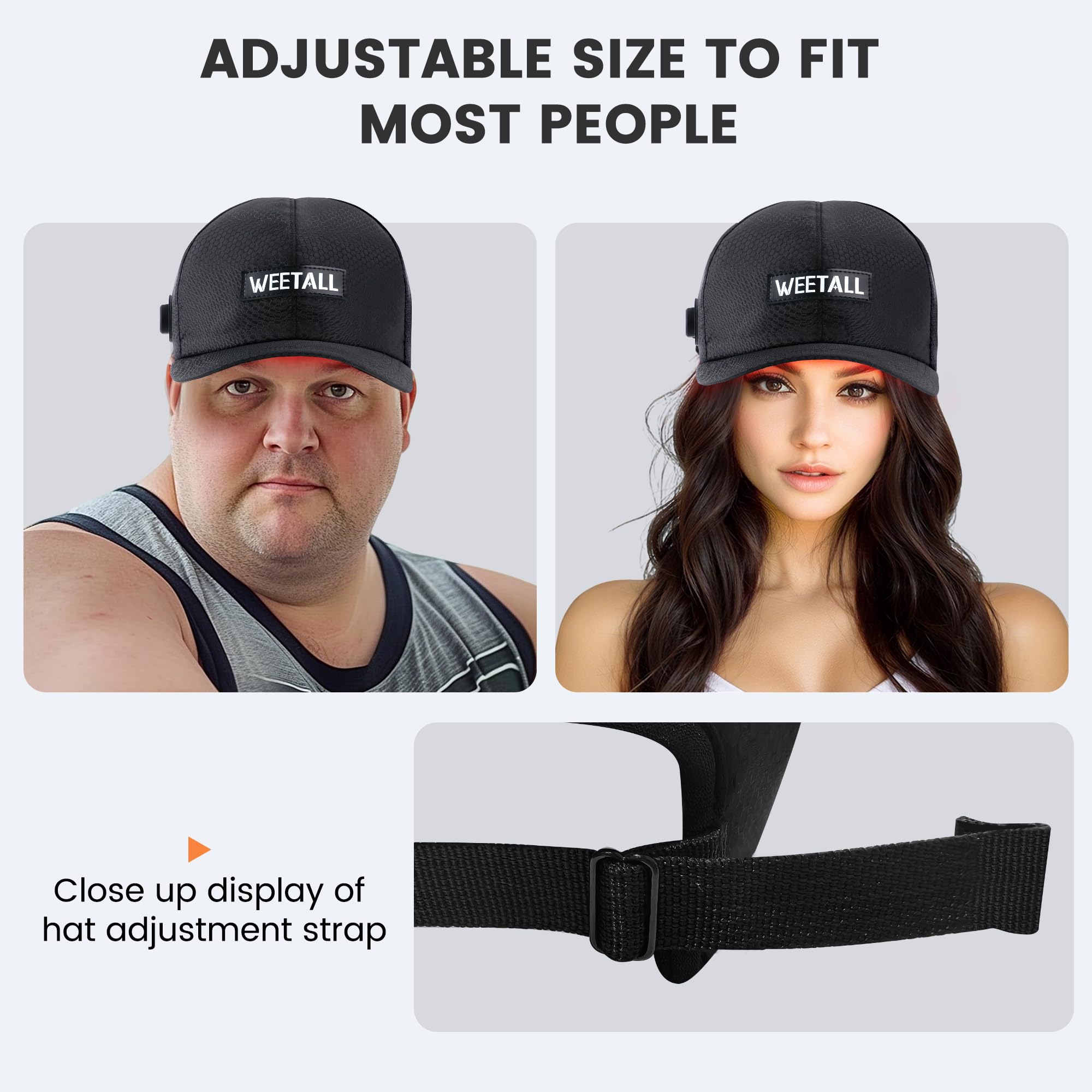 Weetall cap outer shell and inner lining designed for easy cleaning