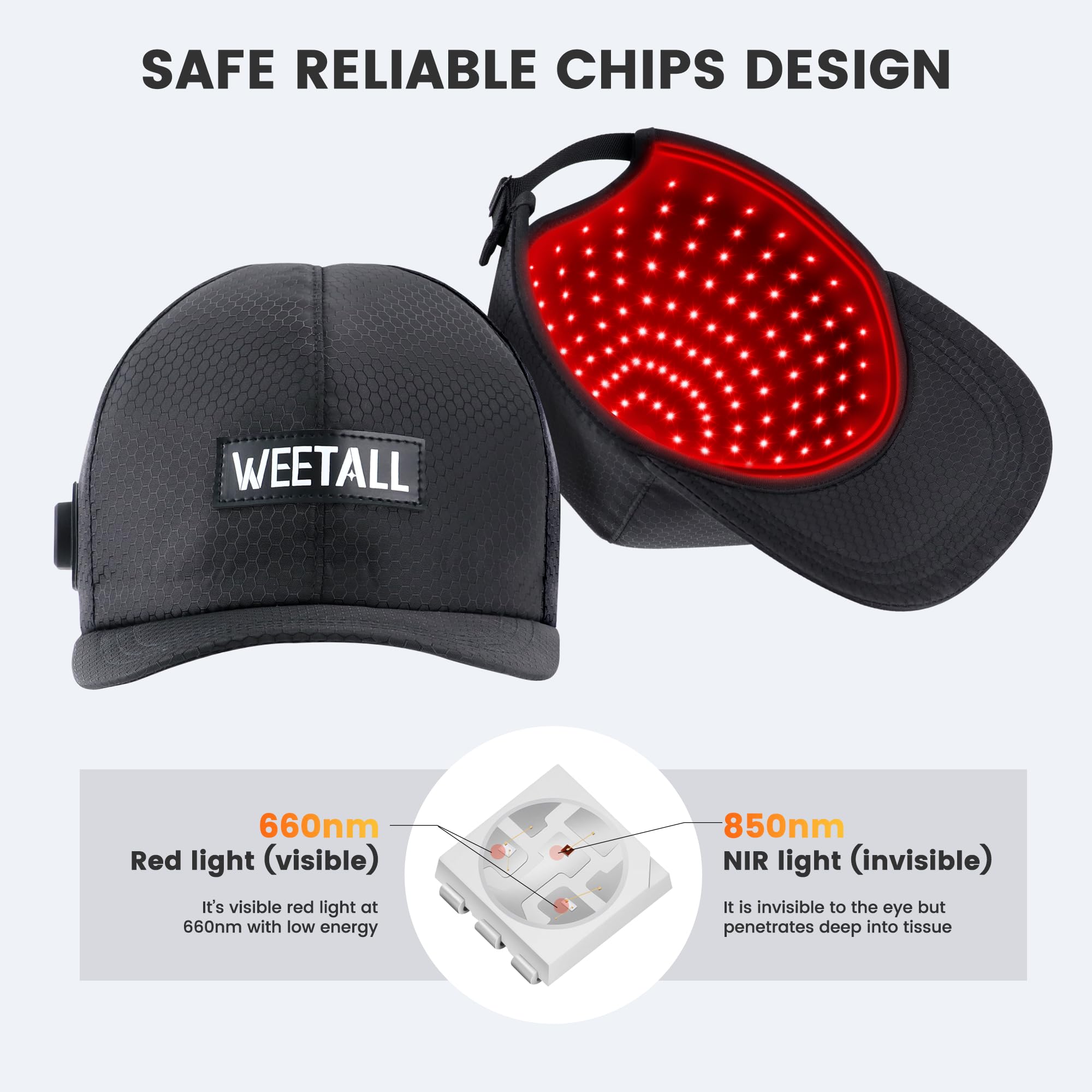 Weetall cap with 2000mAh battery for portable sessions