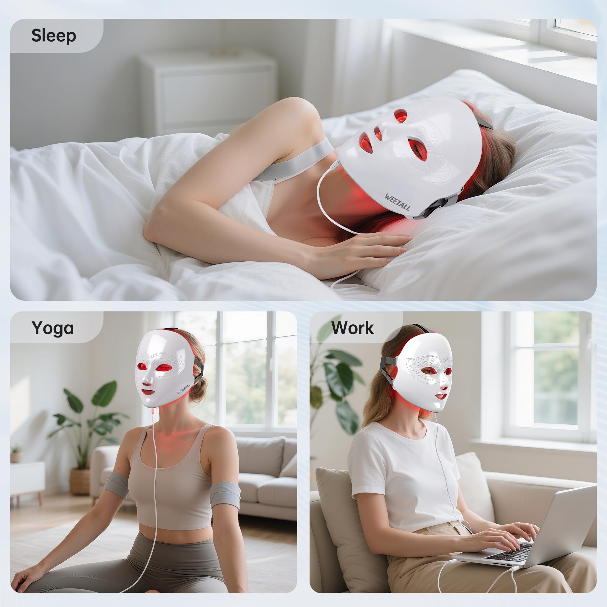 Weetall soft silicone eye area for gentle contact during treatment.