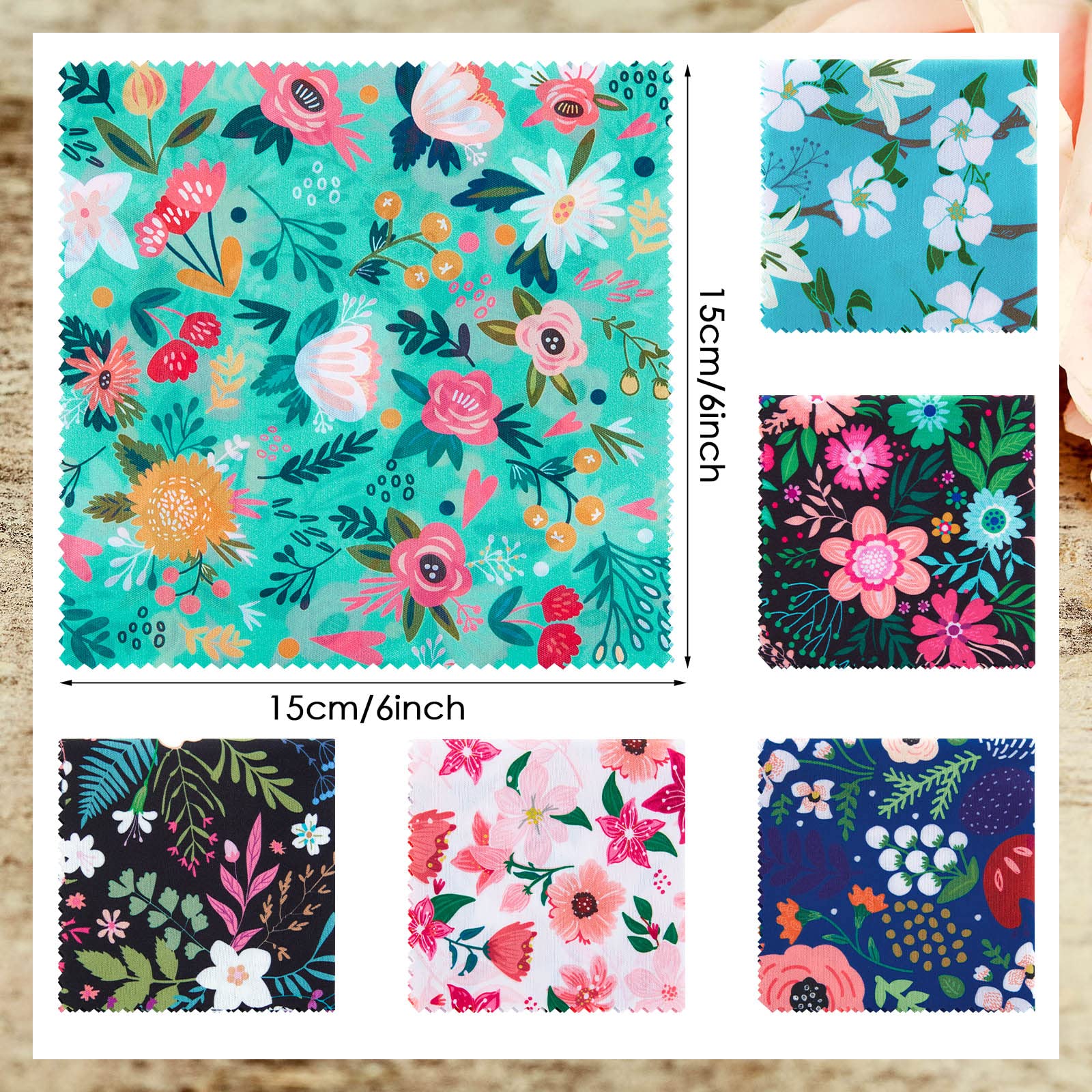 Weewooday floral design cloth ideal for wiping away smudges on lenses and screens