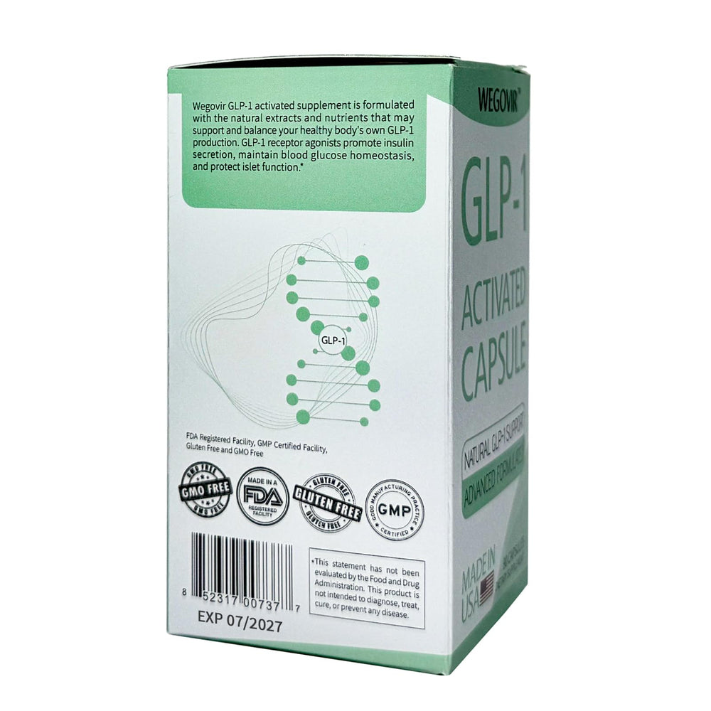 Wegovir GLP-1 bottle with scoop shows dosage and easy routines.