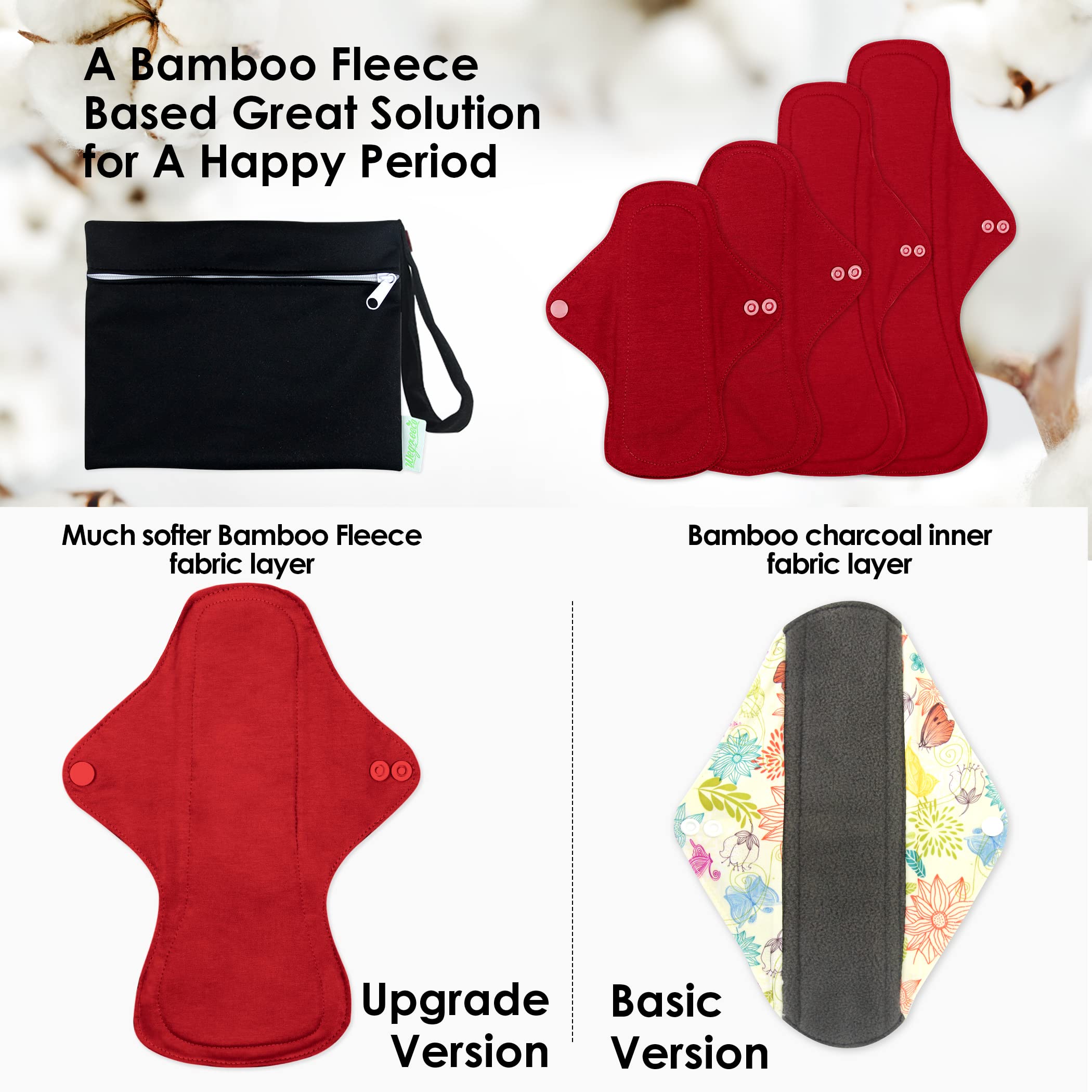 Wegreeco pads in multiple sizes support different flows and fits