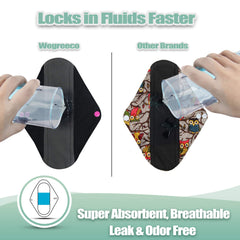 Wegreeco pads with two snaps secure around underwear for snug fit and security