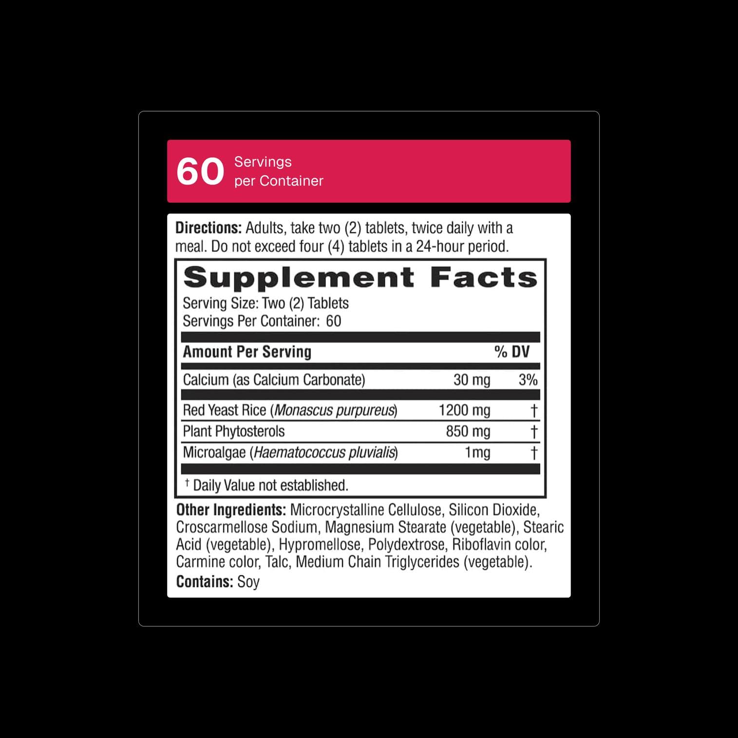 Packaging mockup of Weider Red Yeast Rice Plus one-month supply