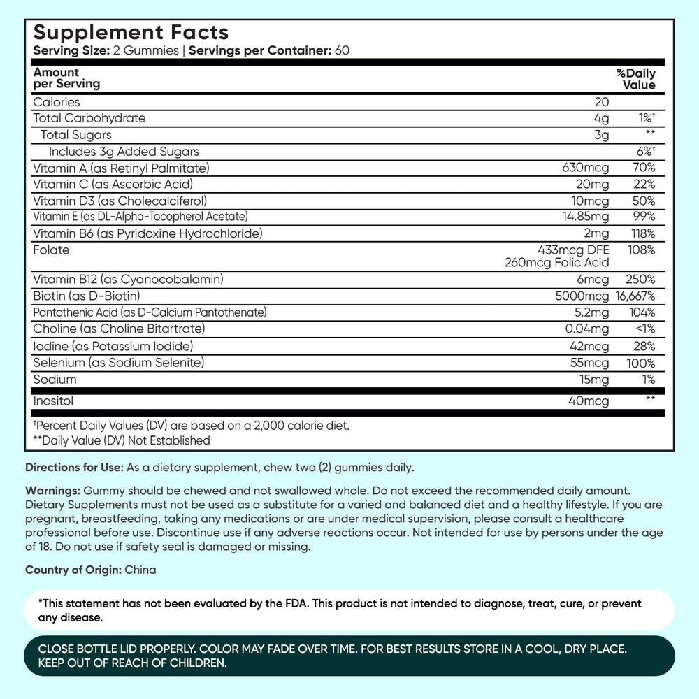 WeightWorld Biotin gummies 120-count pack