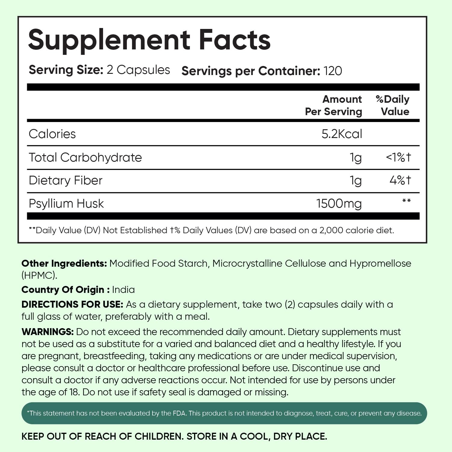 WeightWorld psyllium capsules label third-party tested
