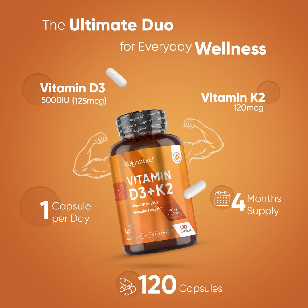 WeightWorld vegan D3 K2 label close-up shows detailed ingredients for immune-friendly support.