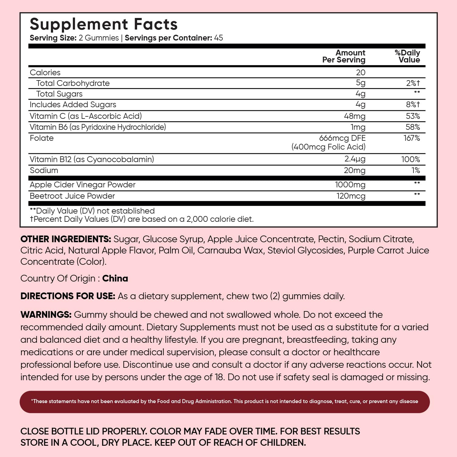WeightWorld Vegan Gelatin-Free Apple Cider Gummies ensure clean, plant-based sourcing