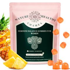 Weigloce Premium Gummies equilibrio femenino con piña hawaiana para apoyo diario