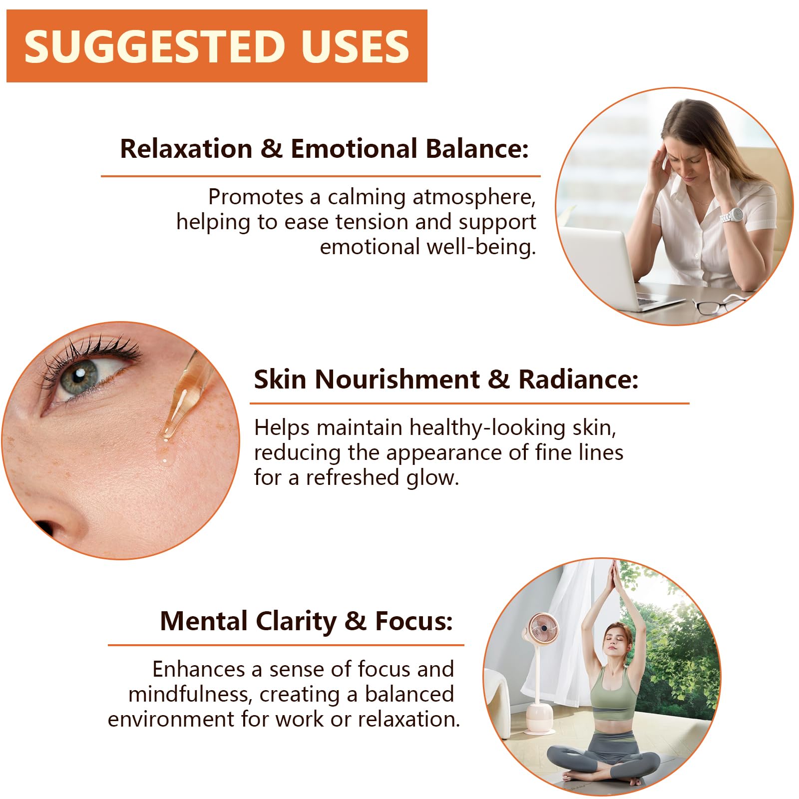 WeiWeiLa Pure Frankincense face oil application highlights skin care use.