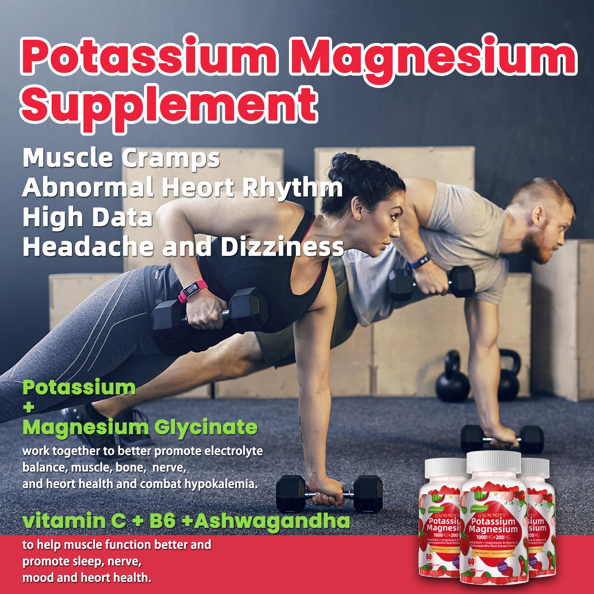 Wekannufod gummies serving plate illustrates easy daily dosage for muscle support.