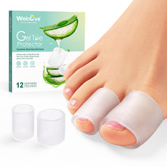 Protector de dedo Welnove con gel Aloe Vera en caja, comodidad para uso diario.