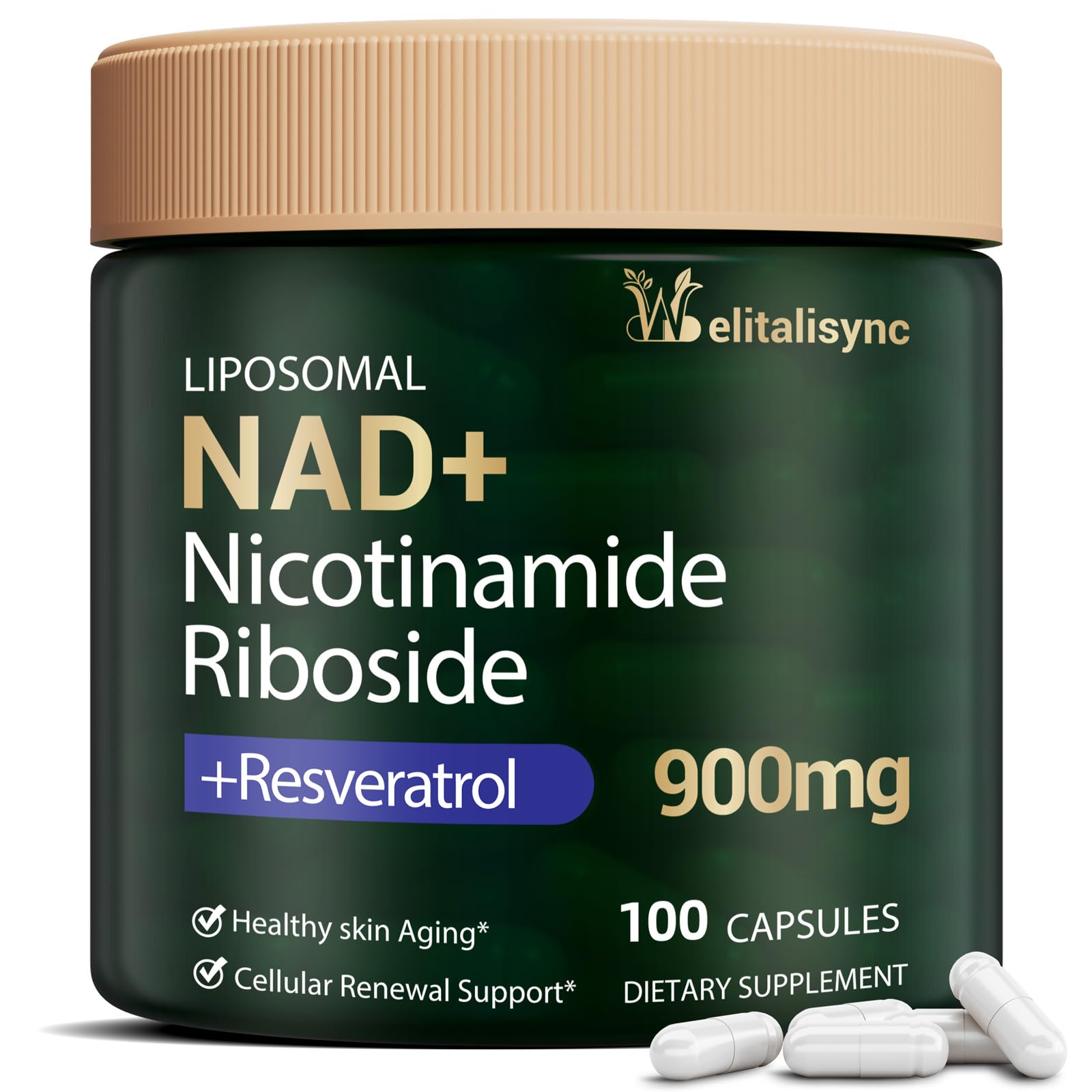 Welitalisync Premium NAD+ bottle showing packaging for daily energy support