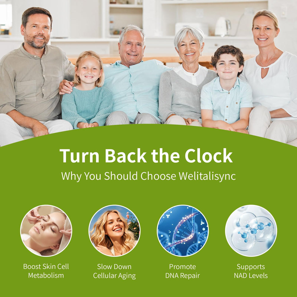 Welitalisync Premium NAD+ capsules with resveratrol and quercetin for antioxidant support