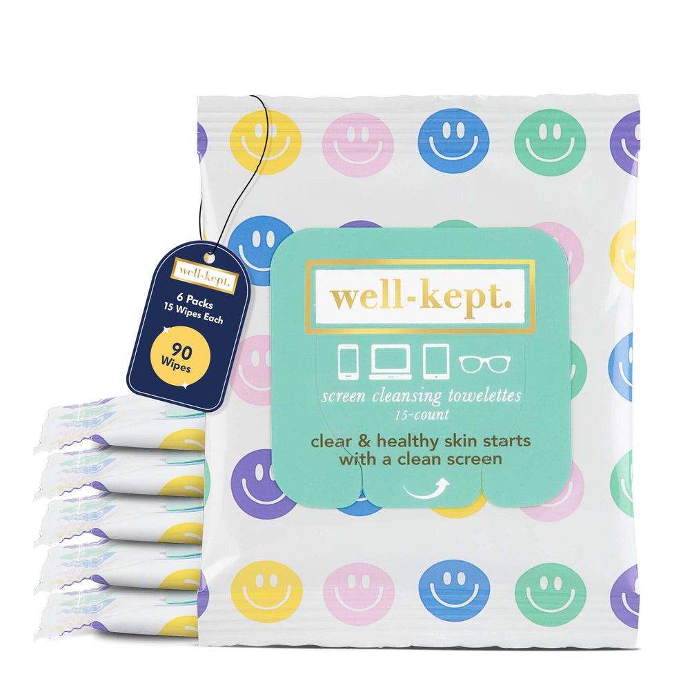 Well-Kept Wipes 6-pack front view for quick, streak-free screen cleaning on-the-go