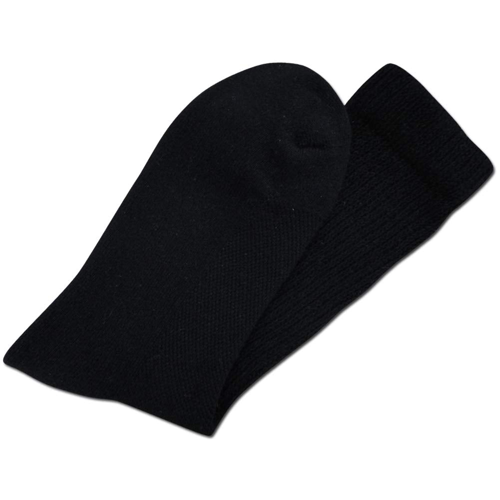 Breathable mesh knit on W WELL KNITTING diabetic socks in black XL