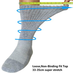 Non-binding cuff detail on W WELL KNITTING diabetic socks in black XL