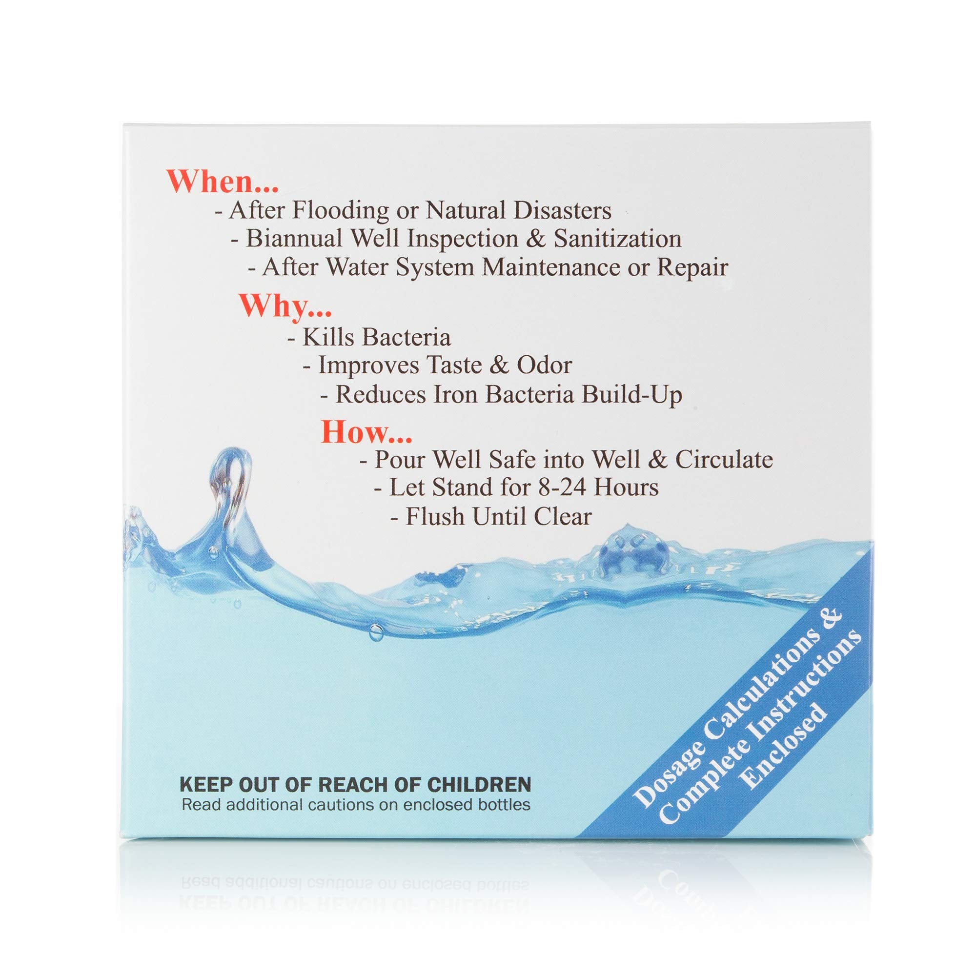Drinking water safety with USDA-listed purification tablets.