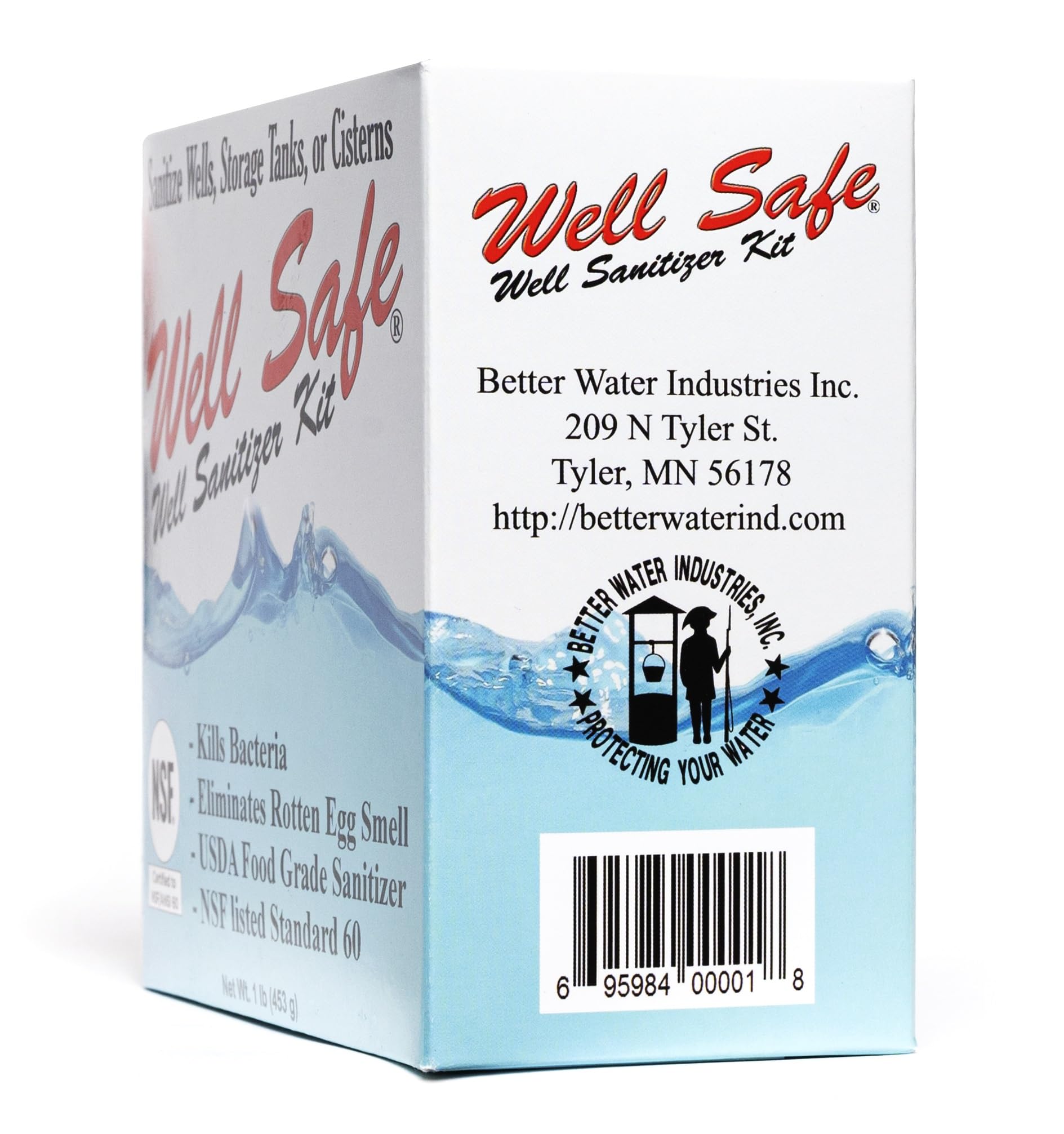 Flushing after treatment ensures clear, safe water.