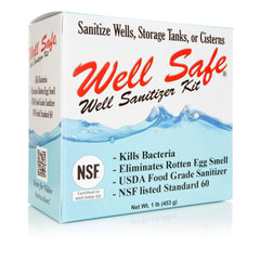 WELL SAFE Well Sanitizer Kit package for simple home water purification.