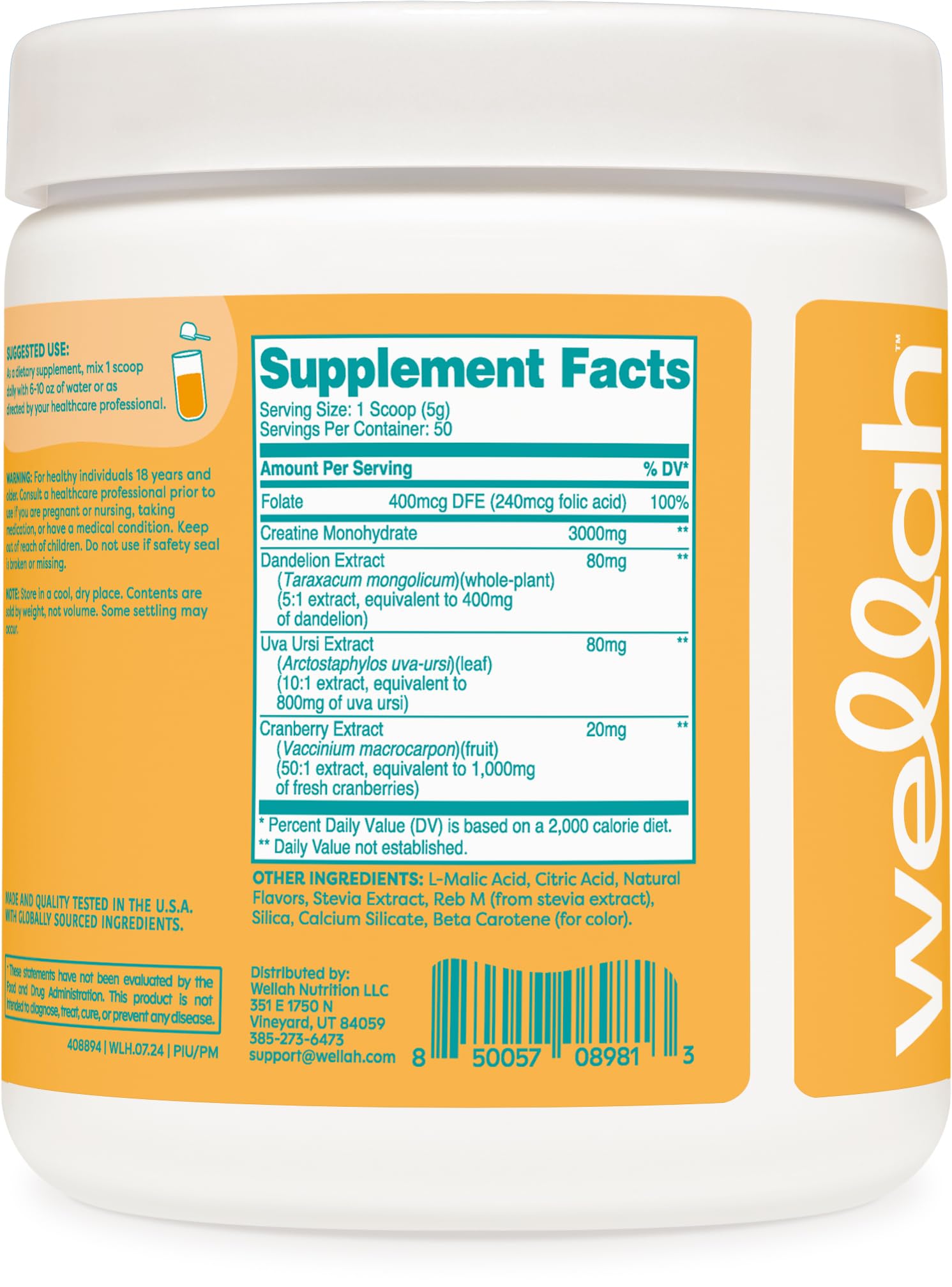 Wellah Creatine for Women mixing with water in a glass for convenient hydration