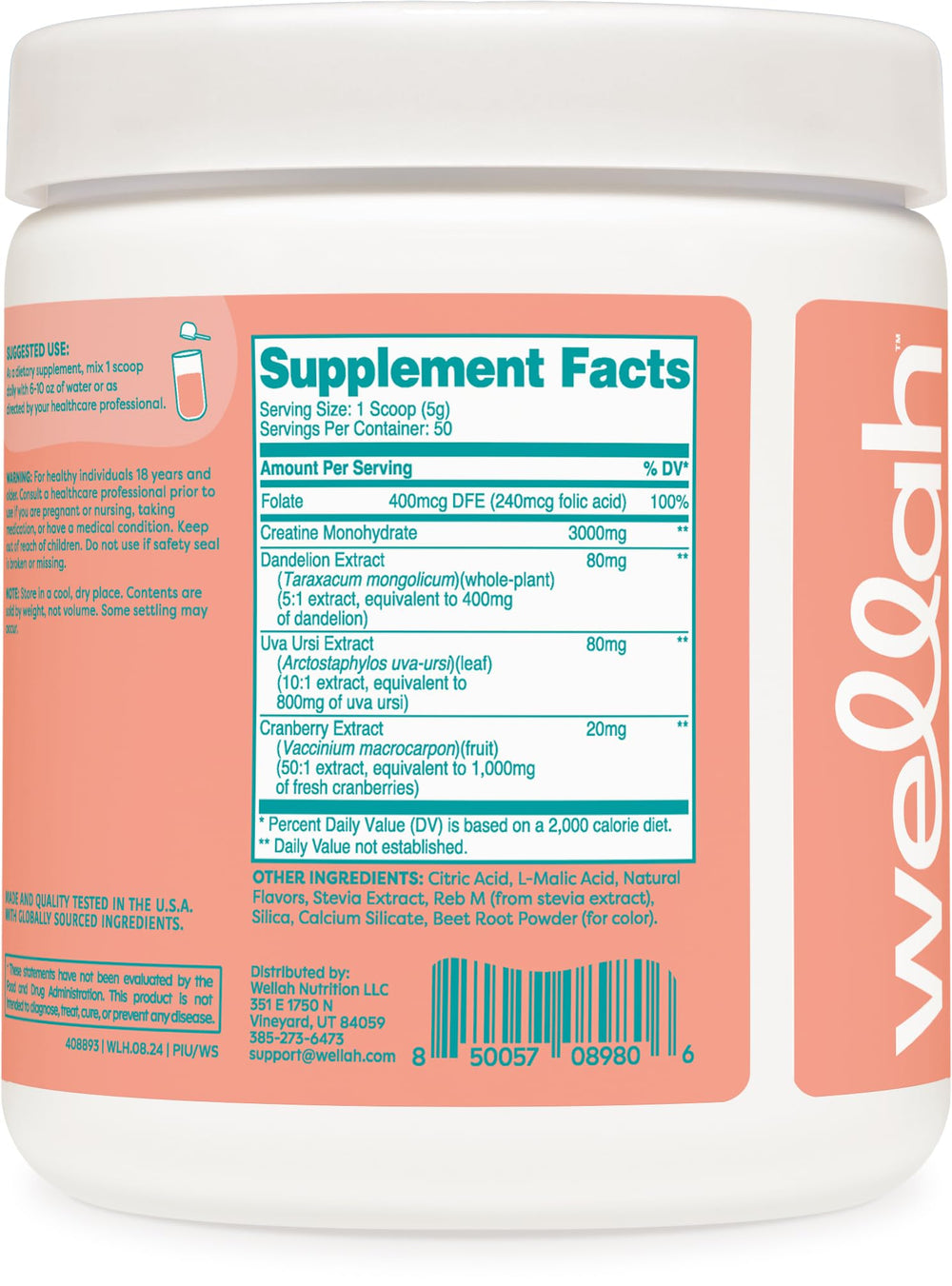 Wellah Creatine produced in GMP facility ensuring consistent quality