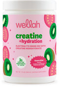 Wellah Creatine + Hydration Powder - Guava Kiwi, 3g Creatine Monohydrate, 30 Servings