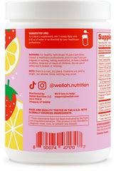 Wellah Creatine + Hydration mix dissolving in water into a fruity shake.