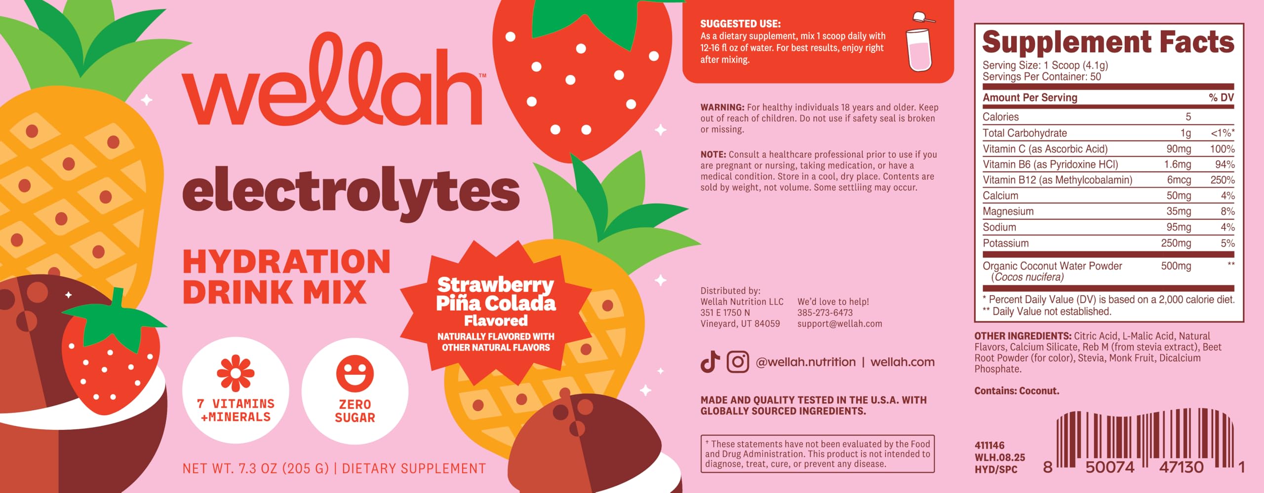 Wellah on-the-go use for daily hydration and energy.