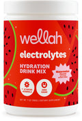 Wellah Electrolytes Powder Watermelon – 50 Servings, Zero Sugar, 7 Vitamins & Minerals
