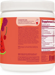 Wellah Get-Going powder dissolving in water to form a refreshing tropical drink.