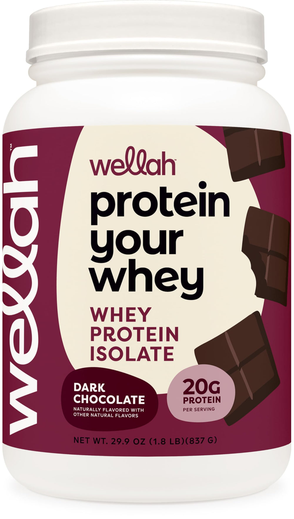Wellah Protein Your Whey bottle on a kitchen counter, ready for daily use.