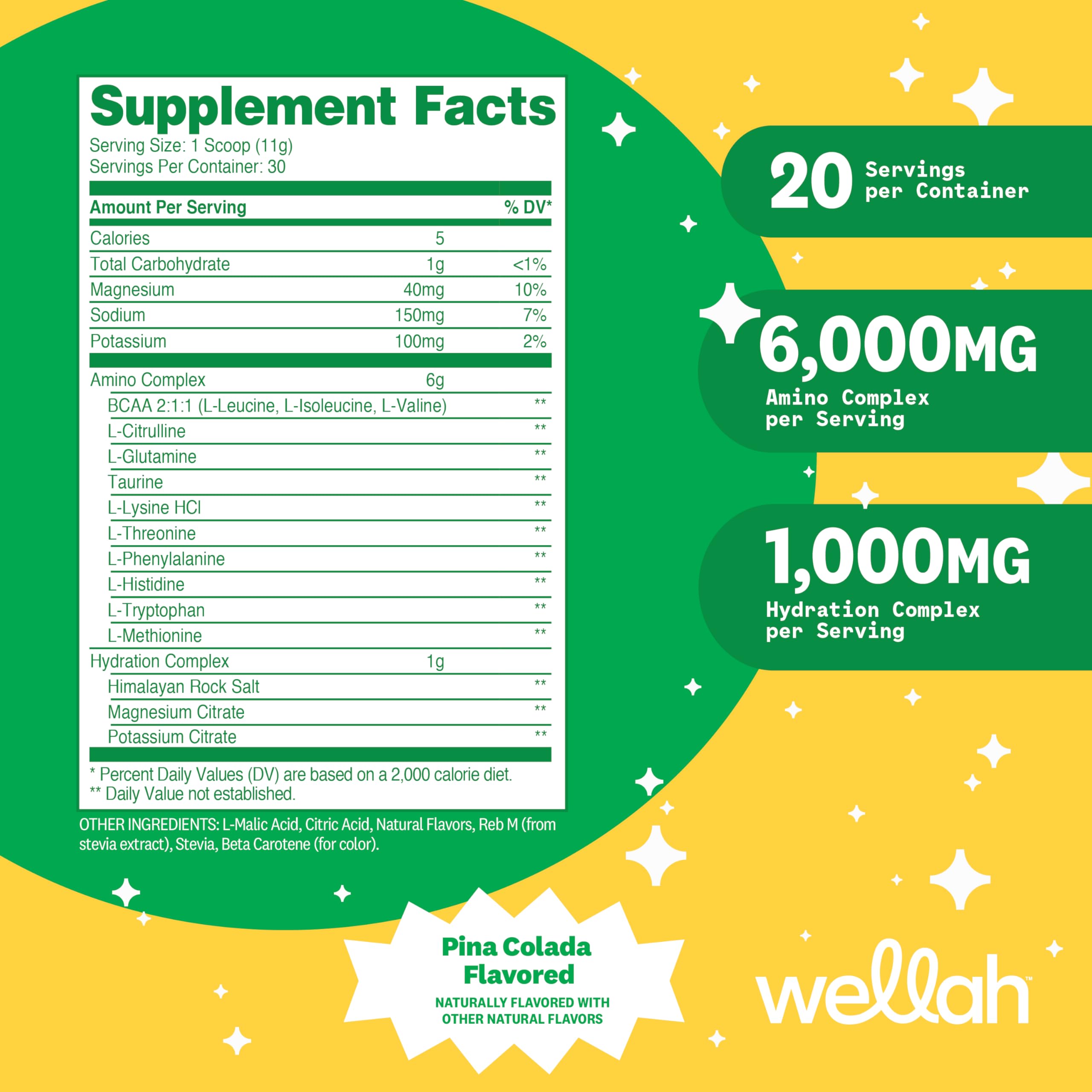 Wellah So Long Soreness BCAA scoop highlights simple daily serving for hydration and taste