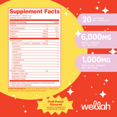Wellah So Long Soreness BCAA Powder scoop showing serving size and flavor.