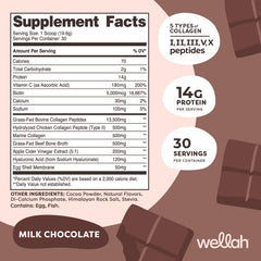 Wellah The Afterglow chocolate powder scoop ready to mix into a beverage.