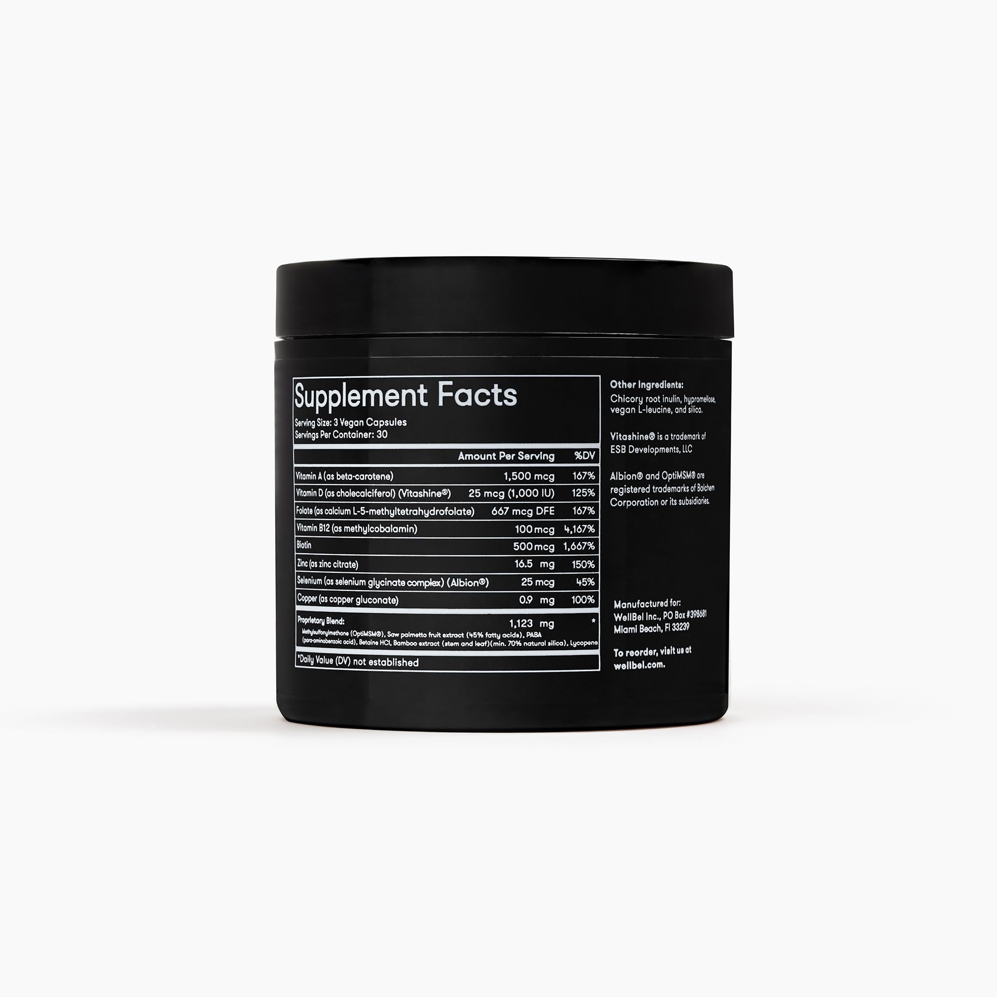 WELLBEL Men capsules closeup—odorless tasteless daily capsules.