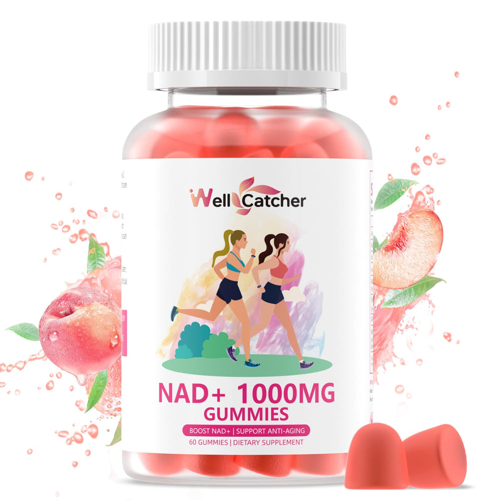 Wellcatcher NAD+ gummies daily-use bottle promotes convenient routines.