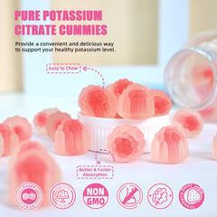 Wellcatcher potassium gummies kitchen counter — ready-to-use daily supplement with easy two-gummies-per-day routine.