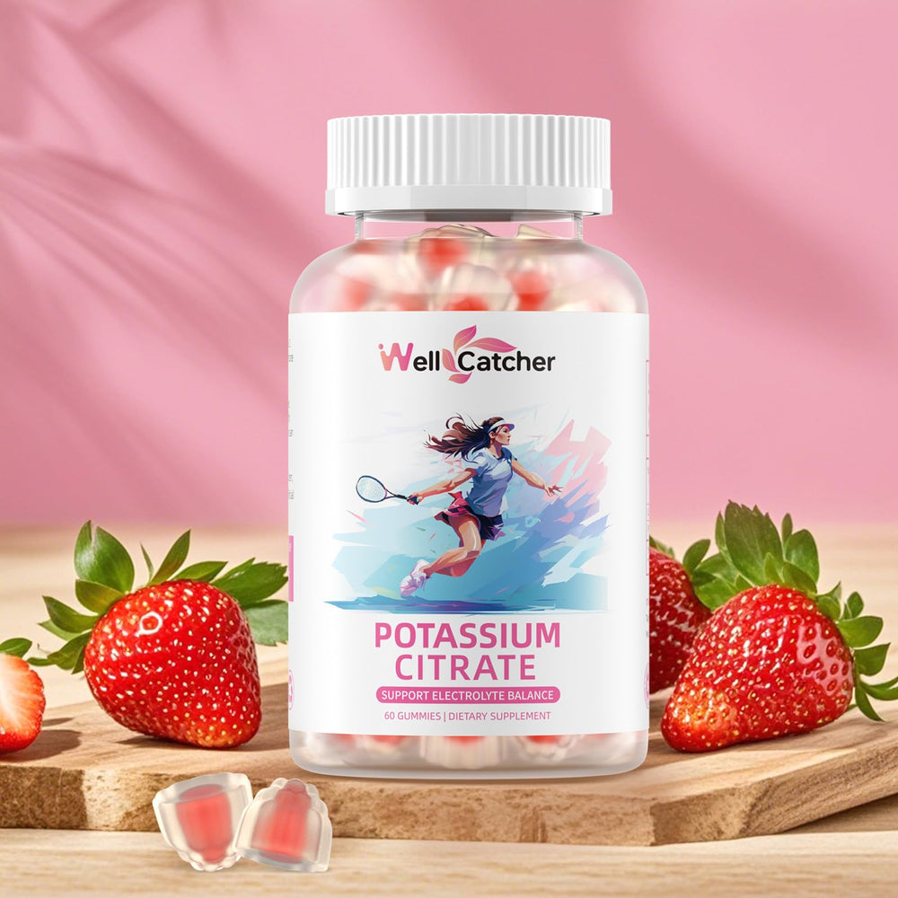 Wellcatcher potassium gummies no-nonsense ingredients — sugar-free stevia sweetness supports mindful snacking.