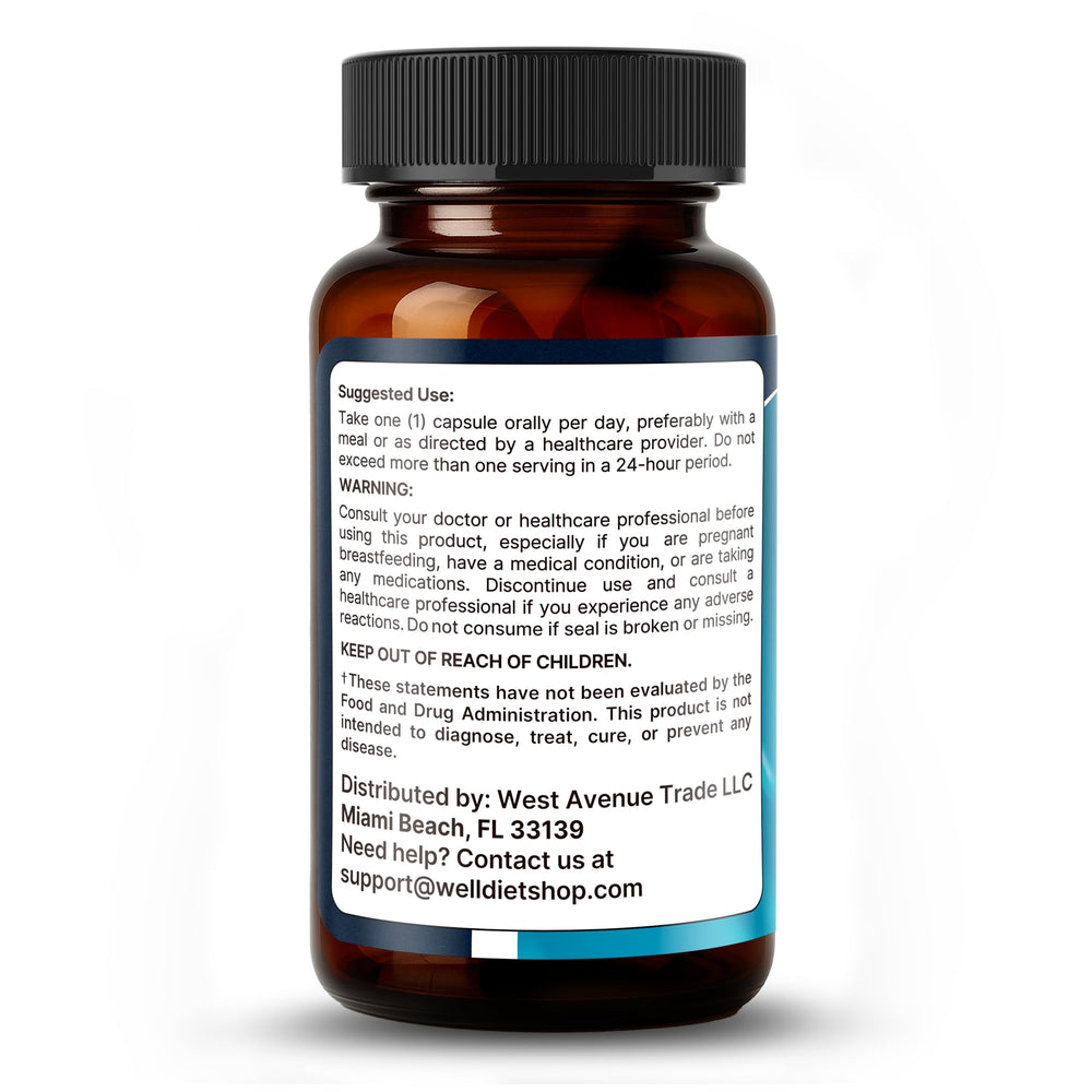 Welldiet Methylene Blue purity USP graph — high purity supports reliable dosing.